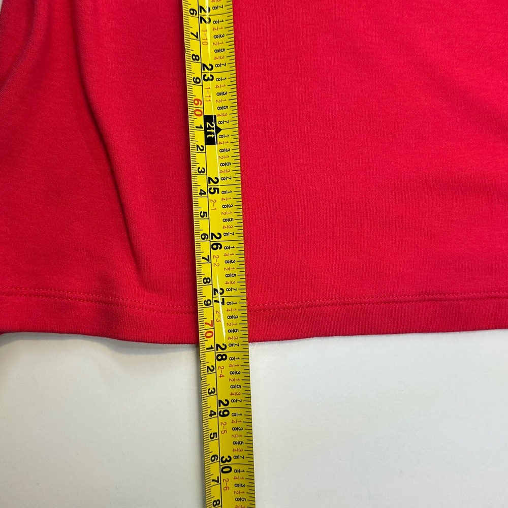 Kim Rogers Womens Pink Scalloped Neck Perfectly Soft Elbow Sleeve Tee Size M - Picture 5 of 7